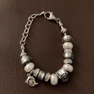 Stunning Women’s Charm Bracelet Dolphin & Bling